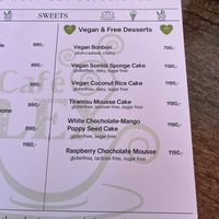 Vegan desserts.  The bottom two we’re not available today  at Café Lex in Szentendre