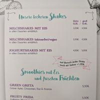 Milkshake (lactose free / vegan). at Eiscafe Milchbar in Marburg