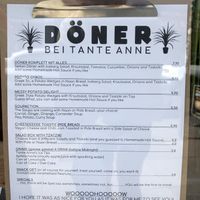 Menu looks interesting  at Döner Bei Tante Anne in Norwich