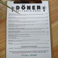 Menu! at Döner Bei Tante Anne in Norwich
