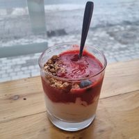 Vegan yoghurt (7,90€) at FINT Kafé & Bar in Tromsoe