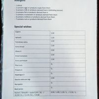 Menu page at Nudelbude at Nudelbude in Berlin