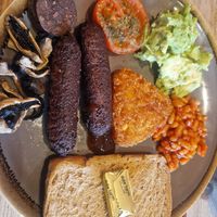 Vegan breakfast came with dairy butter at Jasper's Coffee House in Keswick
