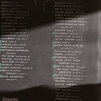 Board on wall listing locally sourced farms at sweetgreen in New York City