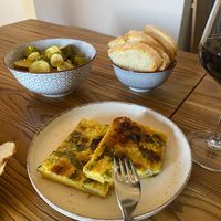 Cecina - zucchine at Cucineria L'Ortica Dolce in Sinalunga