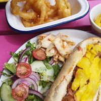 Mixed meat melt with vegan coleslaw at The Ski Bar in Millom