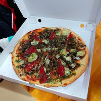 Focaccia roja vegetal at Chiarissimo Pasta y Pizza in Laredo