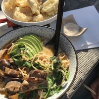 Shio ramen and tempura  at Setsunai Noodle Bar in Lopez Island