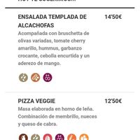 Recorte de la carta con las opciones at Atlantica Tapas-Bar in Villagarcia De Arosa
