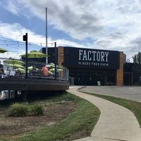Lots of outdoor seating  at Factory in Johnson City