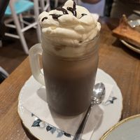 Coconut milk hot chocolate  at The Pudding Pantry in Beeston