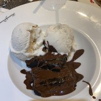 brownie with ice coffee   at Heavenly Desserts in Nottingham