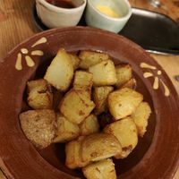 Patatas bravas at Cafè Pessets in Lerida