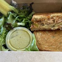 Takeout! Reuben with side of greens at Garden Grille Cafe in Pawtucket