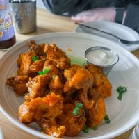 Buffalo sriracha cauliflower- this alone was worth the trip! at Garden Grille Cafe in Pawtucket