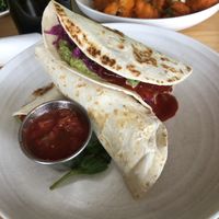 Korean tacos and Buffalo cauliflower   at Garden Grille Cafe in Pawtucket