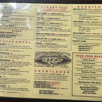 Menu - note vegan meat options in bottom right corner  at El Chupacabra - Greenwood in Seattle