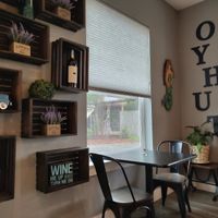 Lower level bar eating at Oyhut Bay Grill in Ocean Shores