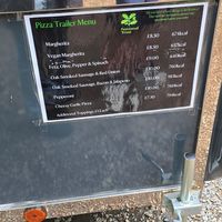 Pizza menu at Clock Tower Cafe in Morpeth