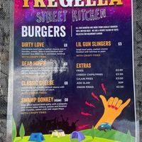Dinner menu at Tregella Street Kitchen  in Padstow