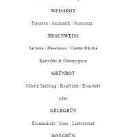 Größeres Menü mit allen Optionen - vegan sind dann die Wahlen getroffen und es ist ein Gang weniger. at Heimatjuwel in Hamburg