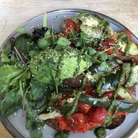 Summer Toast veganized (avocado instead of burrata)   at THE WILD LAB in Brussels