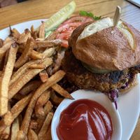 Veggie burger   at Mountain Brauhaus in Gardiner