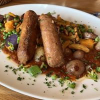 Seasonal Vegan Currywurst  at Mountain Brauhaus in Gardiner