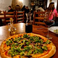 Vegan pizza at Fabryka Pizzy Avia in Krakow