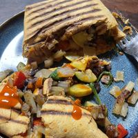 Panini burrito   at Coffee Bear in Silverton