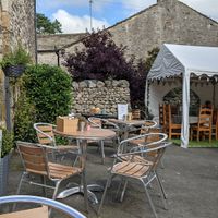 Courtyard at The Old Barn Tearoom at The Old Barn Tearoom in Malham