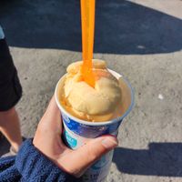 Mango icecream at The Old Barn Tearoom in Malham