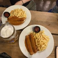 Vegan Currywurst   at Hofbrau Wirtshaus in Berlin