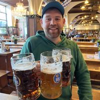Heavier than they look!   at Hofbrau Wirtshaus in Berlin