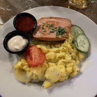 Don’t recommend it: Vegan meatloaf (13.90 EU)  at Hofbrau Wirtshaus in Berlin
