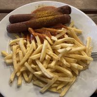 Currywurst  at Hofbrau Wirtshaus in Berlin