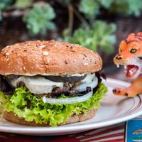 Veggie Burguer
with vegan option. at Verdeo in Medellin