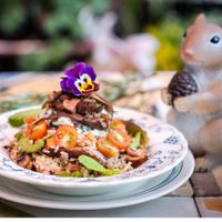 Whole Rice with Organic Vegetables and mushroom. zaltziqui  at Verdeo in Medellin