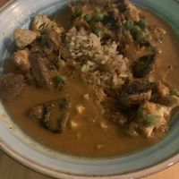 Wok with rice at Verdeo in Medellin