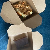 Vegan carrot cake & caramel slice  at Wild Root in Southport