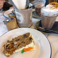 Carrot cake & orange hot chocolate at Wild Root in Southport