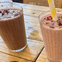 Cacao and Berry smoothies  at Wild Root in Southport