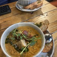 Soup of the dayy  at Wild Root in Southport