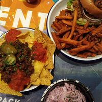 Nachos with chili, cheese and coleslaw at The Round in Keswick