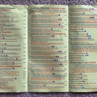 Takeaway menu at Namaste Indian in Mallorca