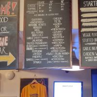 Menu at Bobby G's Pizzeria in Berkeley