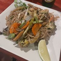 Vegan Pad Thai at Thai Blue Elephant in Roatan