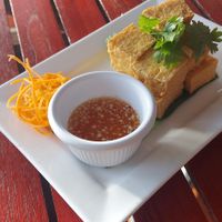 Tao Hu Thot (crispy fried tofu) at Thai Blue Elephant in Roatan