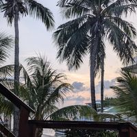 View from the restaurant at Thai Blue Elephant in Roatan
