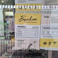 Plant-based menu at Burger Frank in Camden
